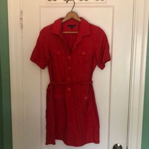 Banana Republic red linen dress, size 8